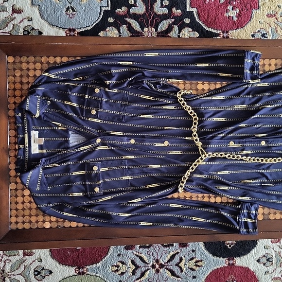 Michael Kors Dresses & Skirts - Michael Korrs Navy belted dress🪴*